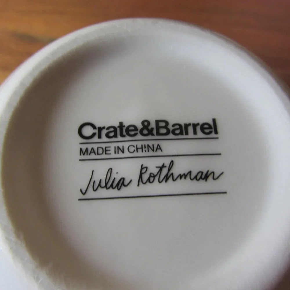 crate & barrel bowls yule town Julia Rothman holiday christmas set of 3 (w3541)